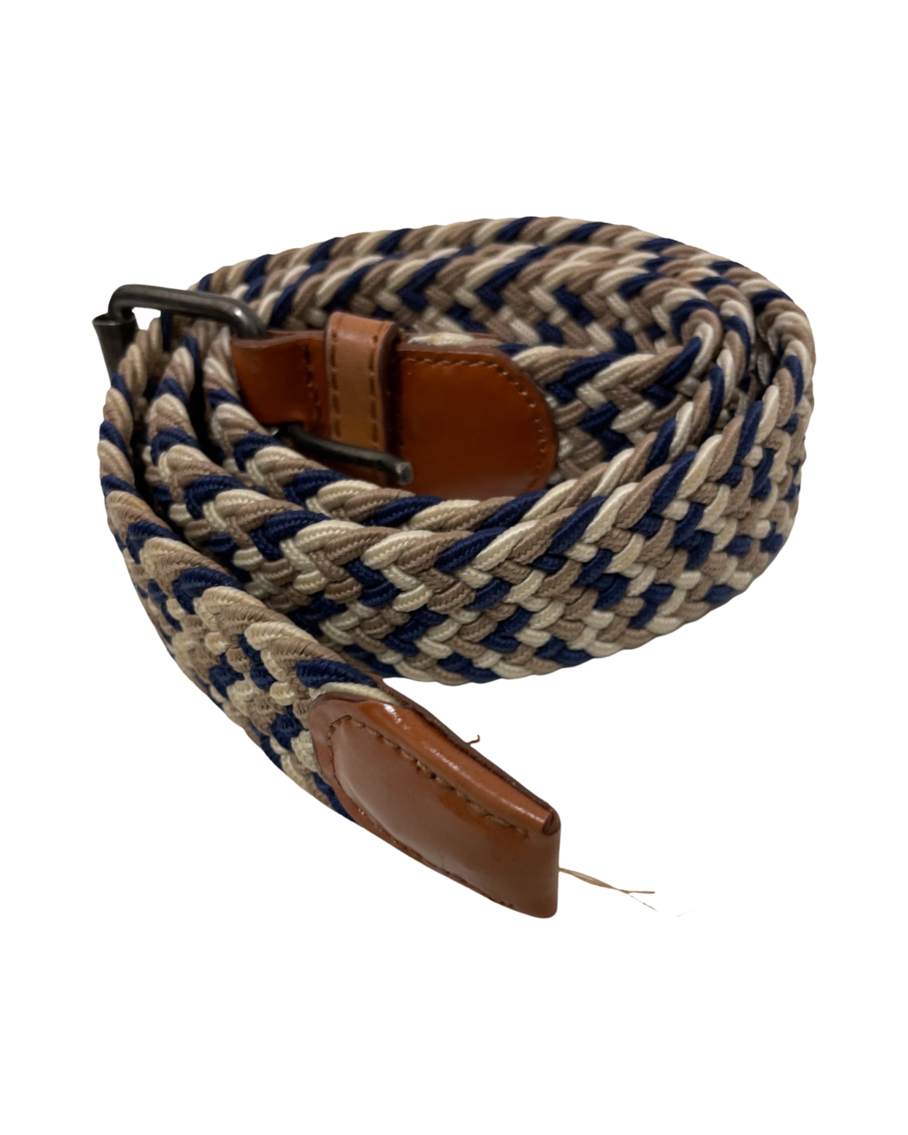 Vintage mens multi braided belt size S