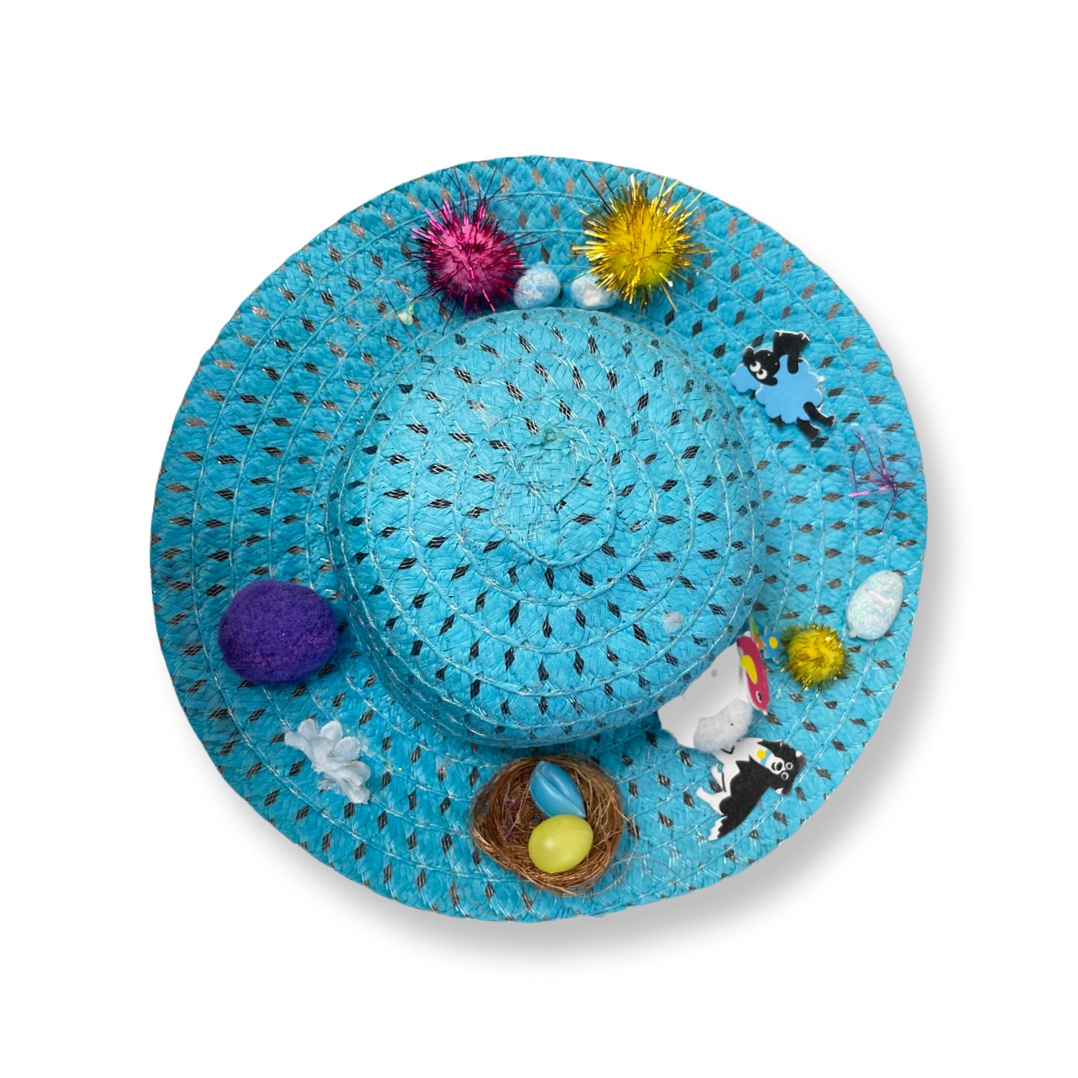 Rubynee Vintage y2k blue straw hat