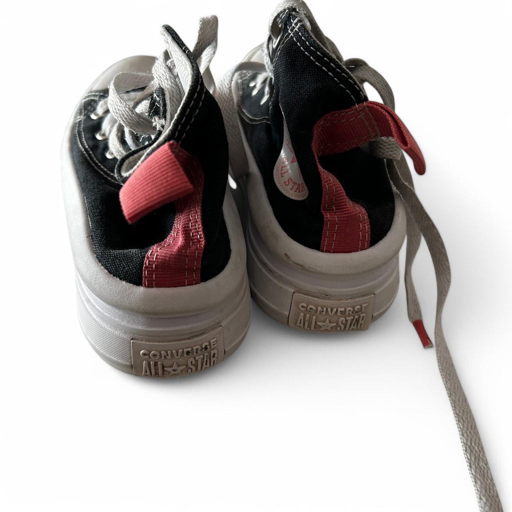 Black and white Converse trainers #Converse Converse Chuck Taylor All Star Platform Black Canvas Girls Kids Size 12 SKU 6826