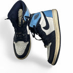 Size UK 9.5 - Jordan 1 Retro OG High Obsidian UNC 02/18/21 BLUE pre owned 555088-140 sku 6763