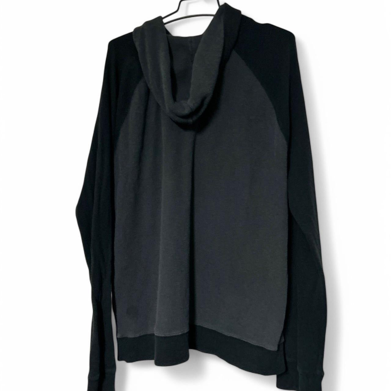 Banana Republic Hoodie Men's Extra Large Gray Waffle Knit Pullover Long Sleeve in XL L29 W25