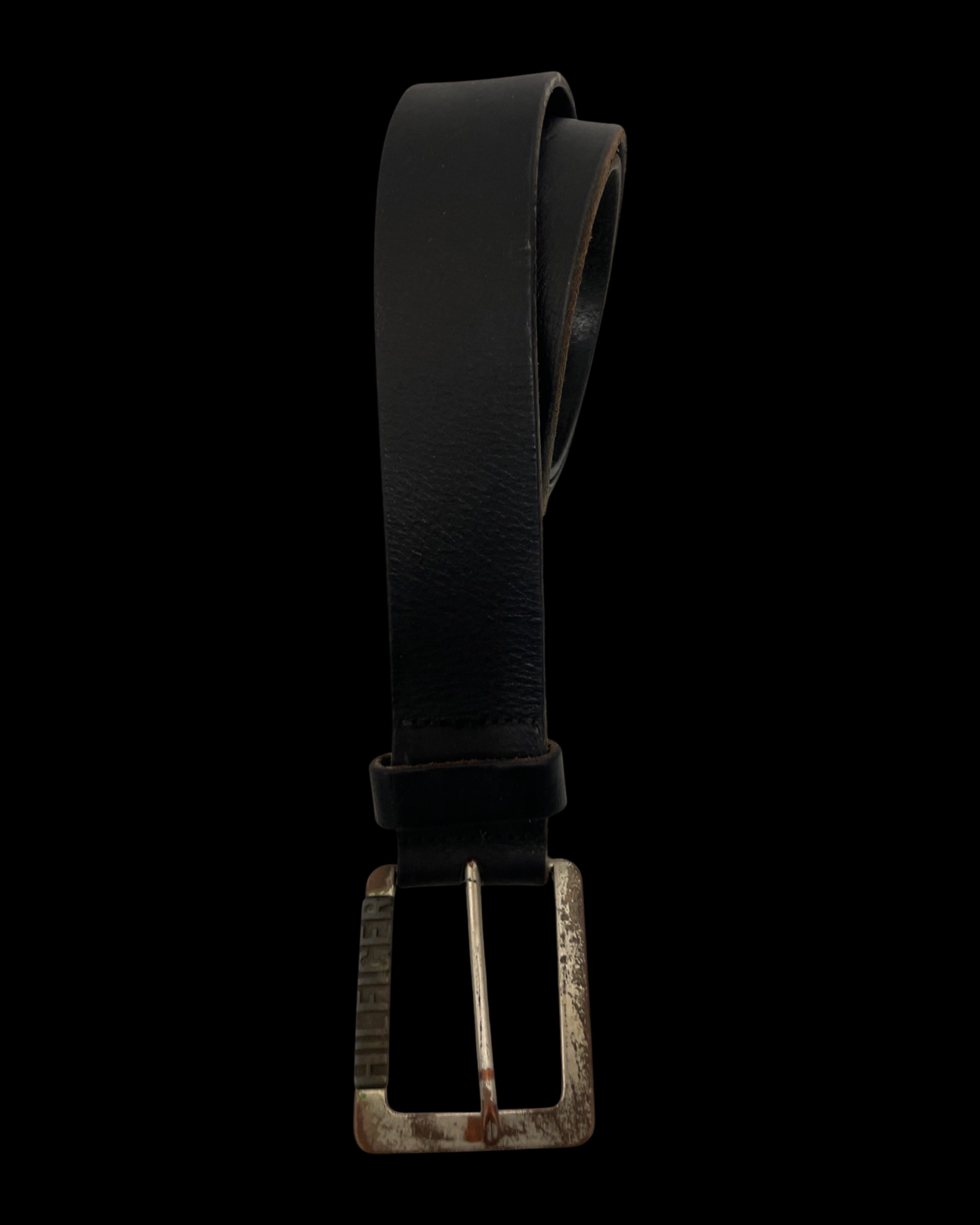 Vintage Tommy Hilfiger black mens leather belt size M