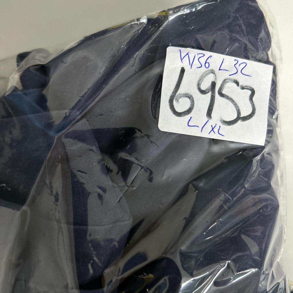 Men’s 36  Blue Modern Fit Boot Cut Trouser Chinos in L/XL  W36 L32 SKU 6953