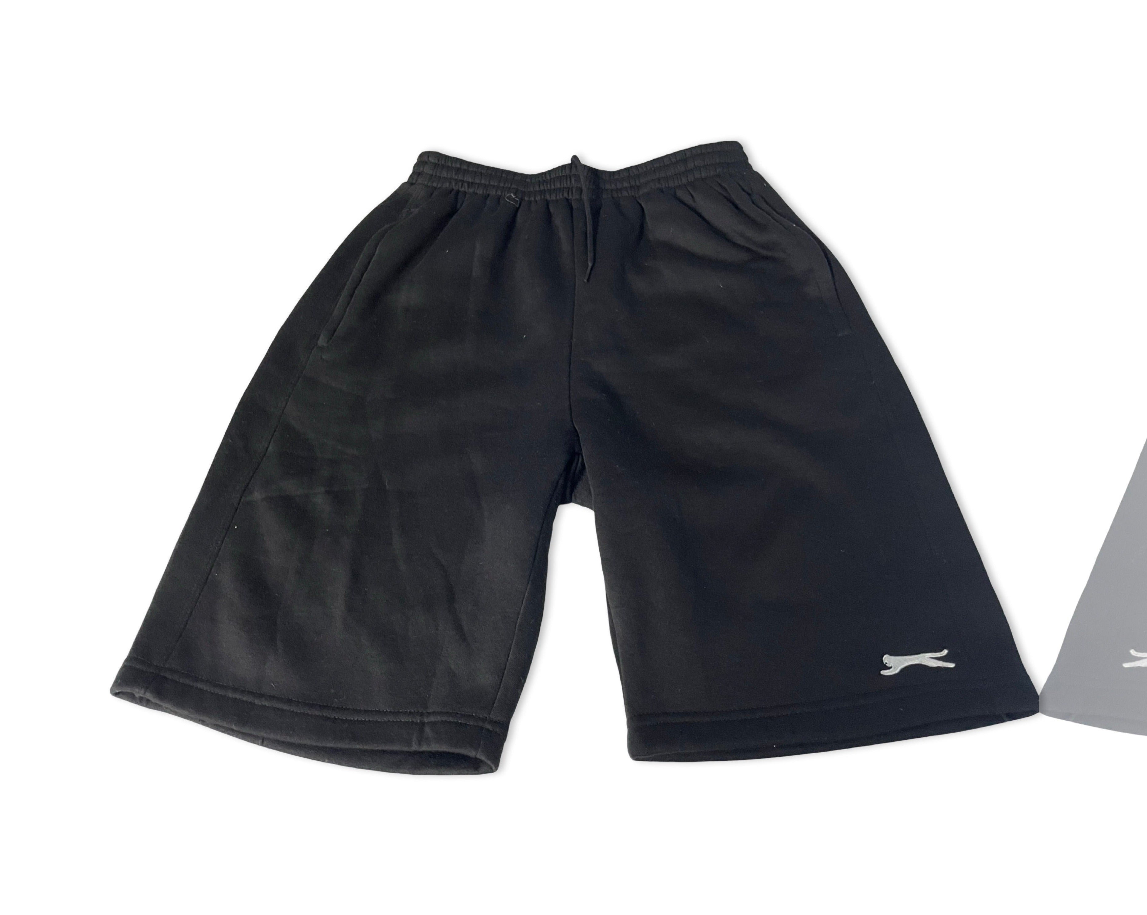 Vintage ✅ SLAZENGER Jersey Men's Shorts Shorts Black Fleece Athletic Pants Workout Pants in Small W28 L7|SKU 4236