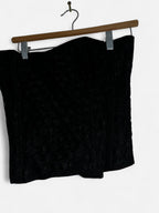 Black corset skirt with lace up back and zipper closure #goth #grunge