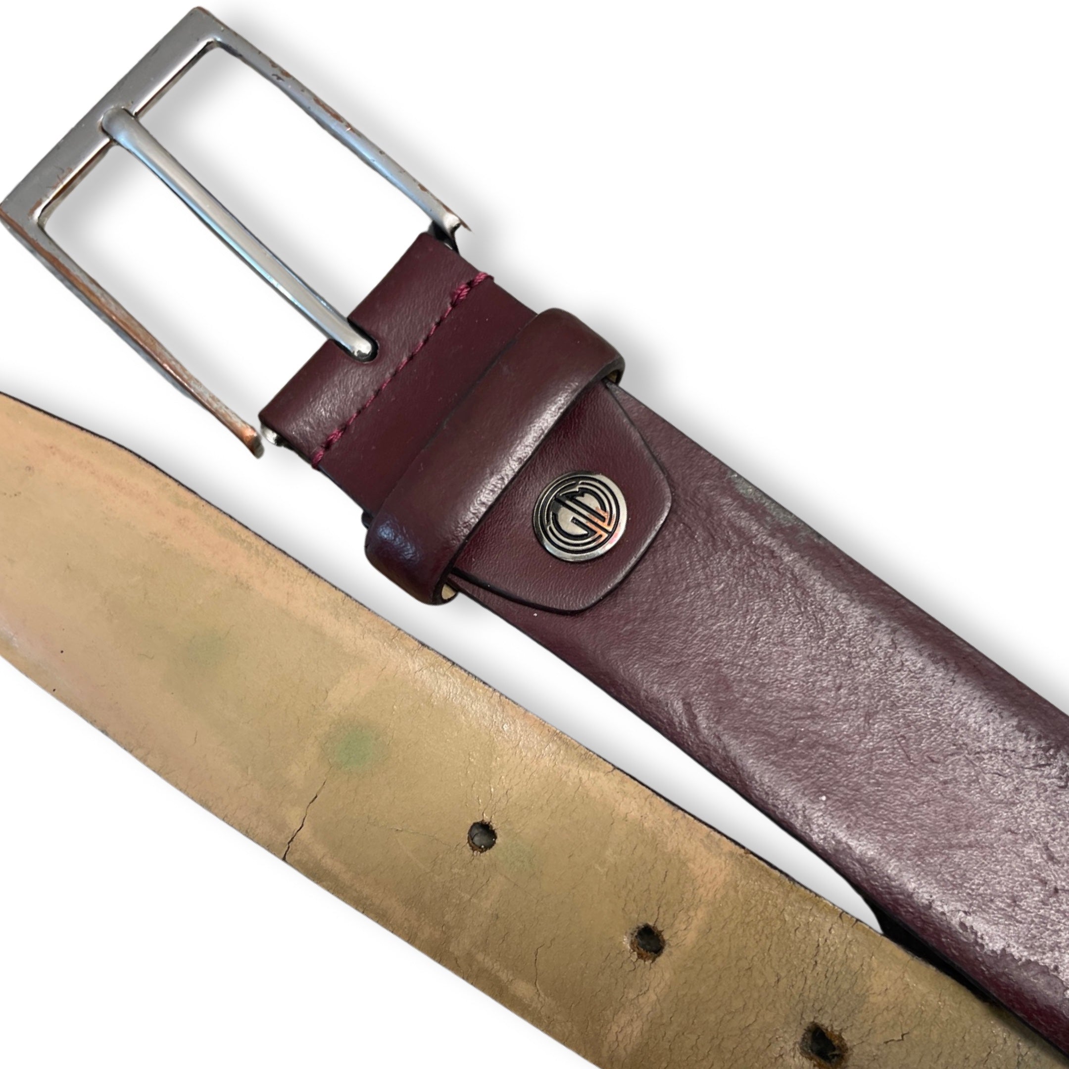Rubynee Vintage y2k mens leather brown belt