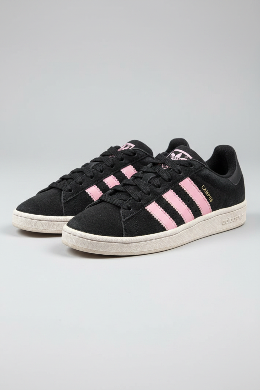 Vintage Adidas Campus 00s – Black/True Pink/White (Used, UK 8 / EU 42) SKU 6735