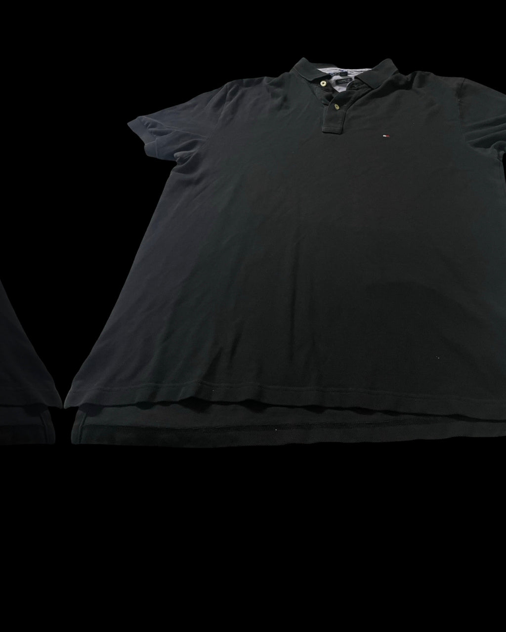 Vintage Tommy Hilfiger Black Polo Mens L, 90s Tommy Classic Polo Shirt, Preppy Black Short Sleeve Polo L 32 W 22 SKU 4163