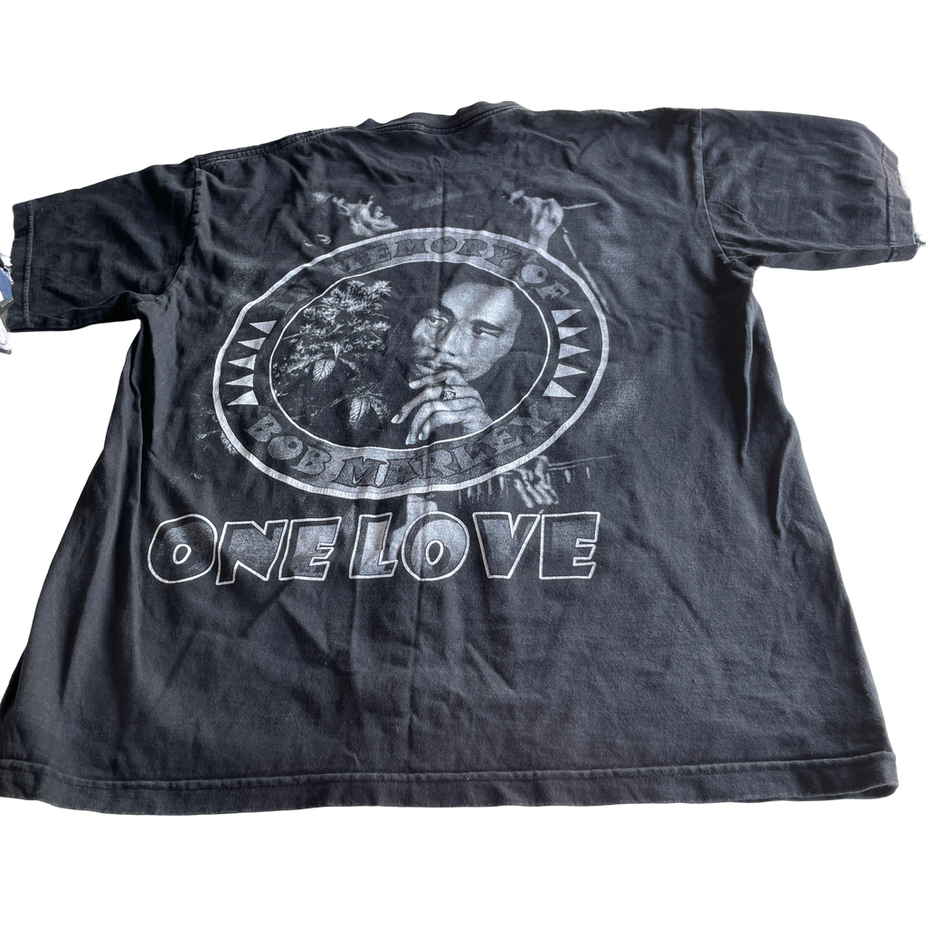 VINTAGE BOB MARLEY one love reggae ska rare tee shirt Made in USA 