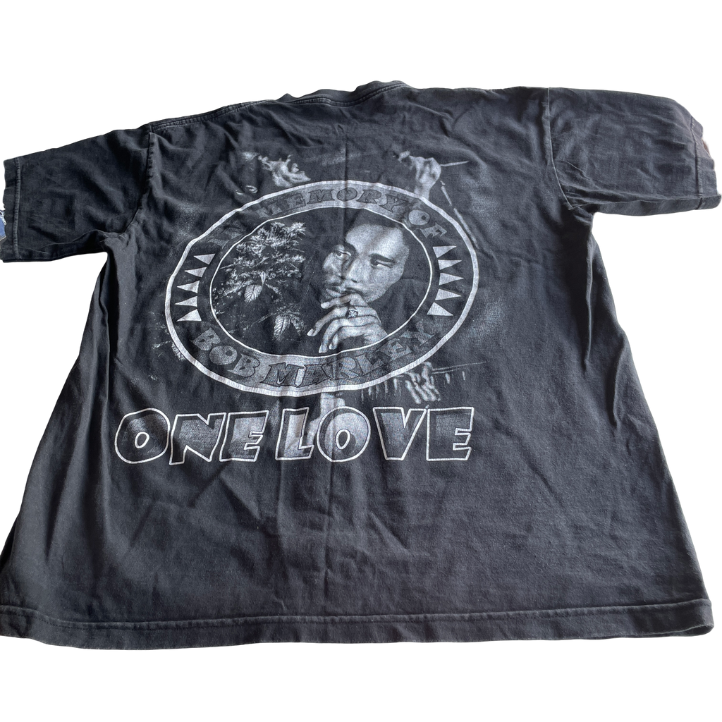 VINTAGE BOB MARLEY one love reggae ska rare tee shirt Made in USA
