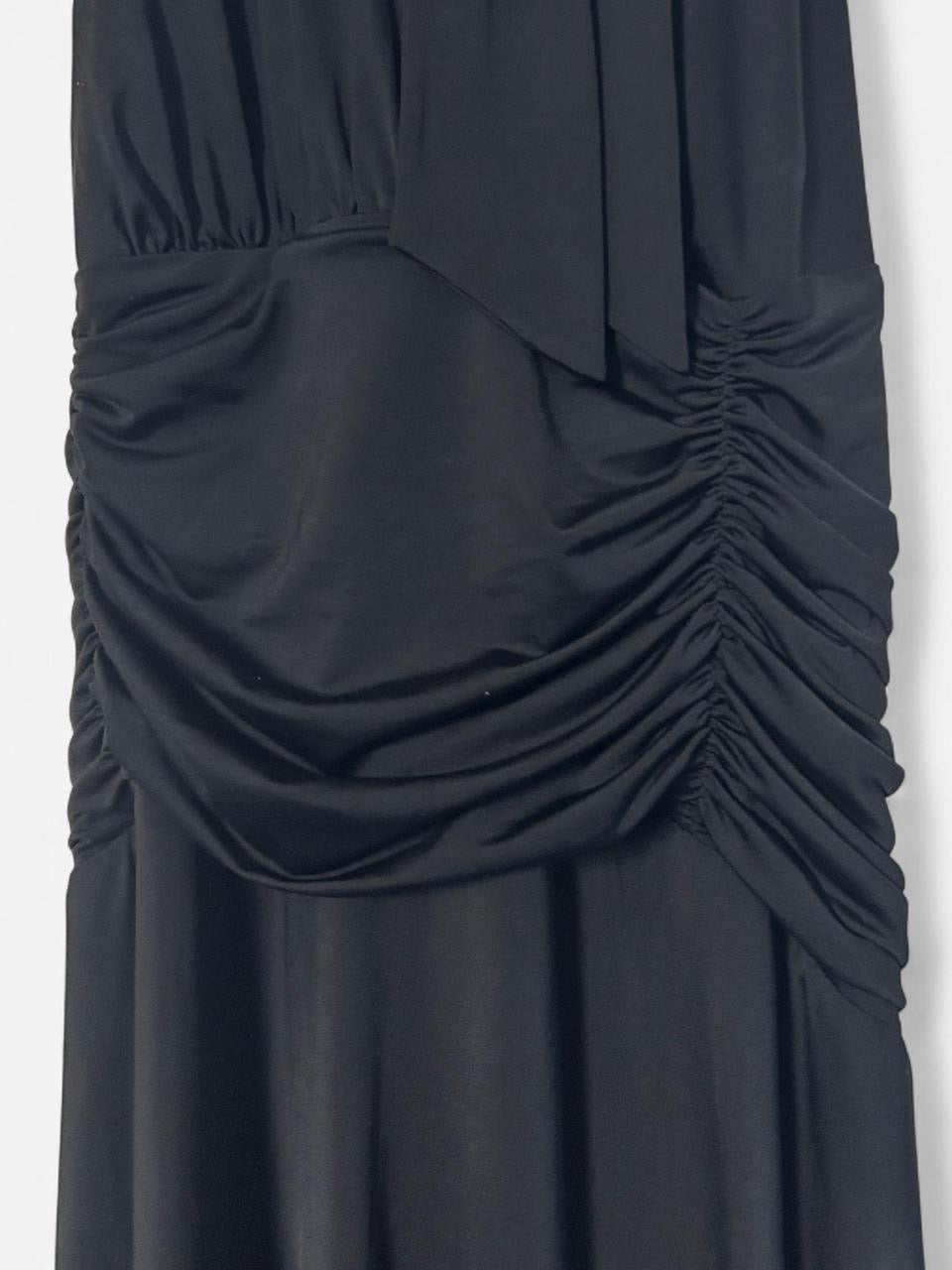 Women’s Debenhams Black maxi dress with open back, ruched details and tie-up straps sku 7002