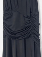 Women’s Debenhams Black maxi dress with open back, ruched details and tie-up straps sku 7002