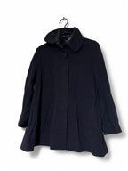Black COS pea coat with collar, pockets and belt loops #wintercoats SKU 6942 L 33 W 22