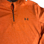 Under Armour Heat Gear Loose Tech 1/4 Zip Pullover T-Shirt L/Orange Sz L Sku 6847