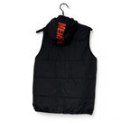 Women’s Small Black Nerf puffer vest with hood #pufferjacket L 24 W18 SKU 6886
