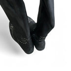 Women’s Black Leather Studded Over The Knee Moleskin Boots size Small 41/8 Sku 6773