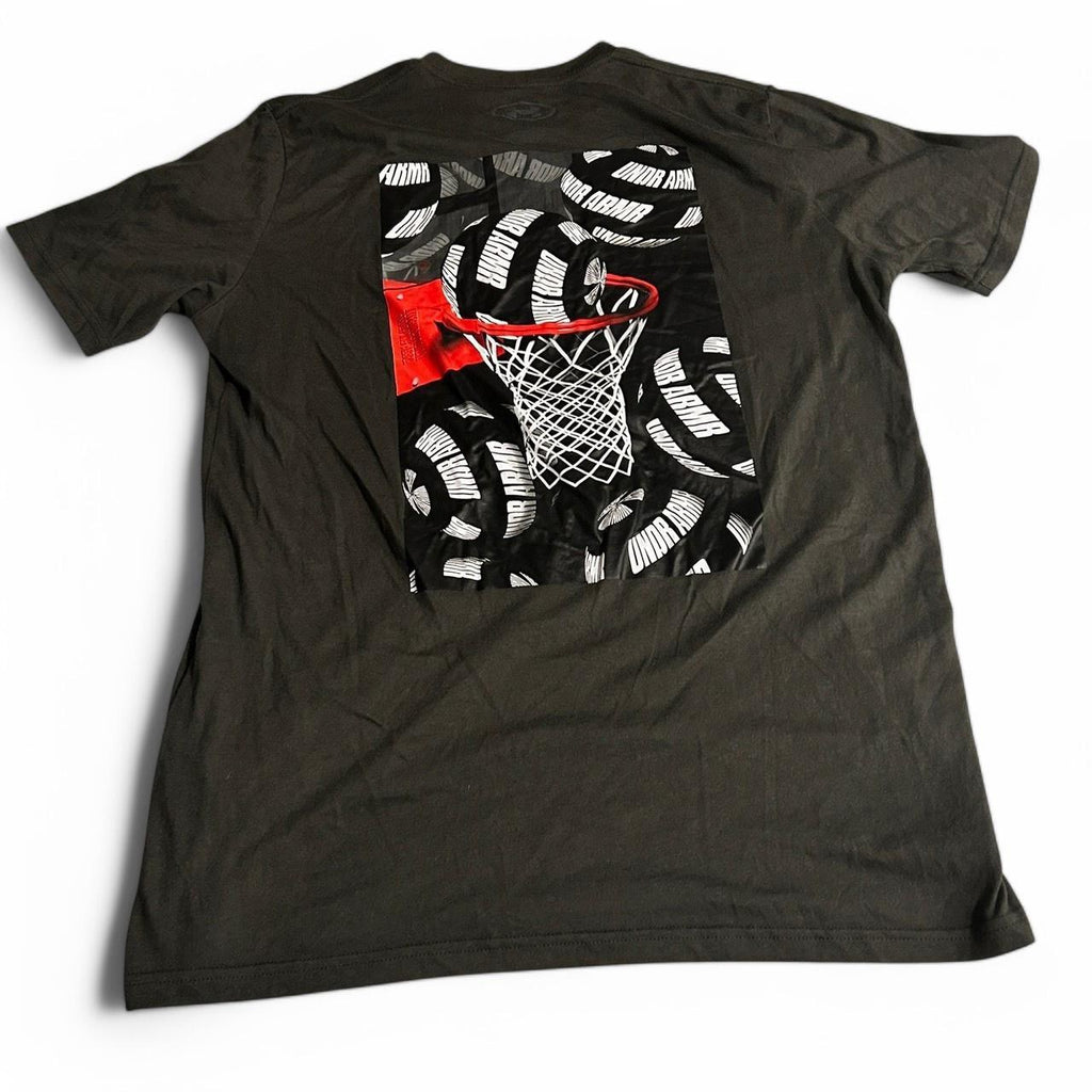  Under Armour Shirt Mens medium Gray Green International Hooping SKU 6844