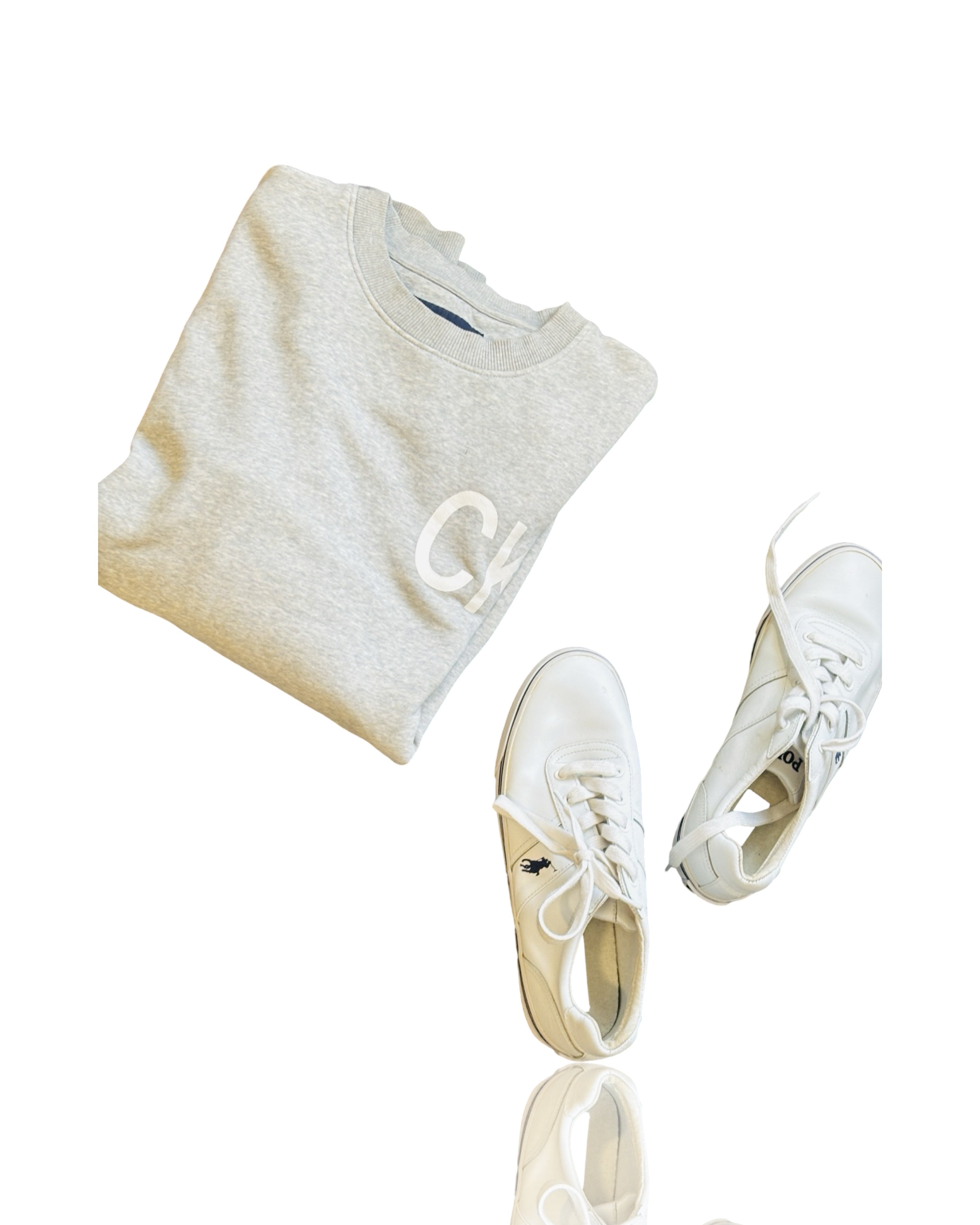 Vintage Calvin Klein Grey Sweater - Size M (Tag XXL, Recommended M)