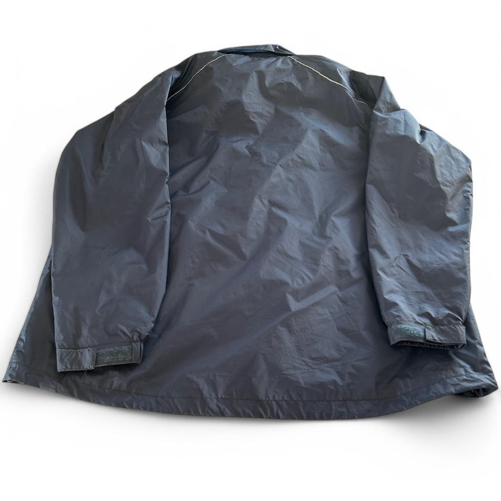 Vintage 90s windbreaker Black and blue waterproof rain jacket #rainydays sku 6867