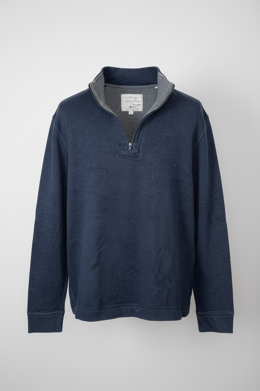 Men’s vintage Calvin Klein navy blue men's quarter-zip sweatshirt xl