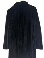 Black velvet long sleeve button-up shirt with a touch of elegance #gothic size M/L L 34 W 19 SKU 7019