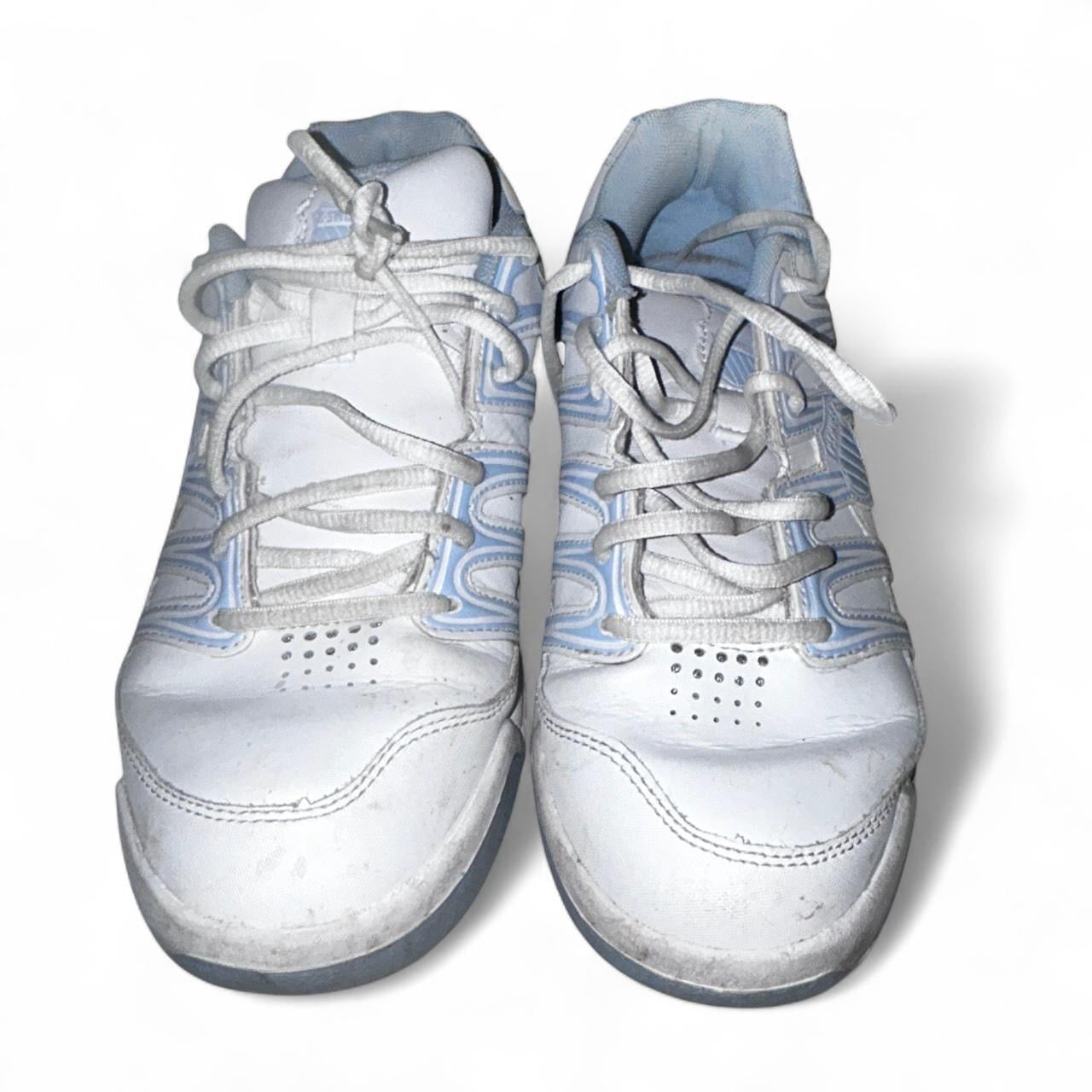 Blue and white K-Swiss tennis shoes #tennis

K-Swiss Optim 5 Omni 82780114 (N7)  Boy's Tennis Trainer uk size 5 sku 6978