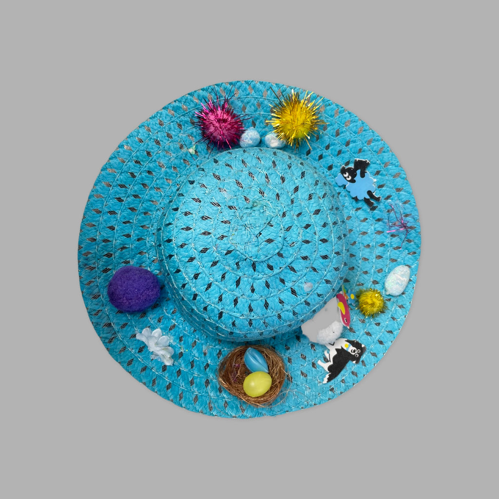 Rubynee Vintage y2k blue straw hat