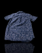 Lyle And Scott Vintage Mens Printed button up Through shirt Navy Pool Print 