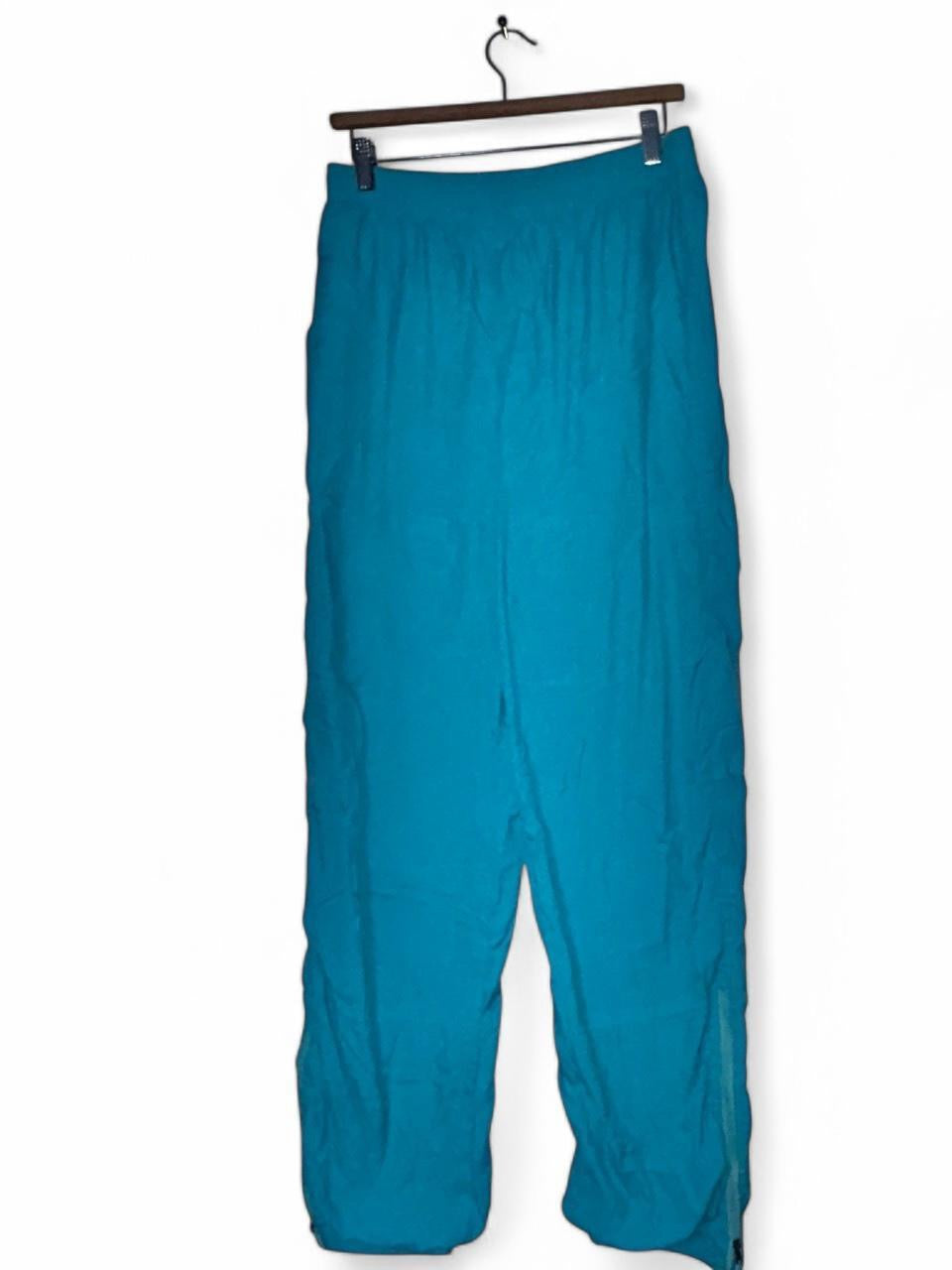 Blue nylon Maier sportswear pants with drawstring waist #90s W28 L32 SKU 6963