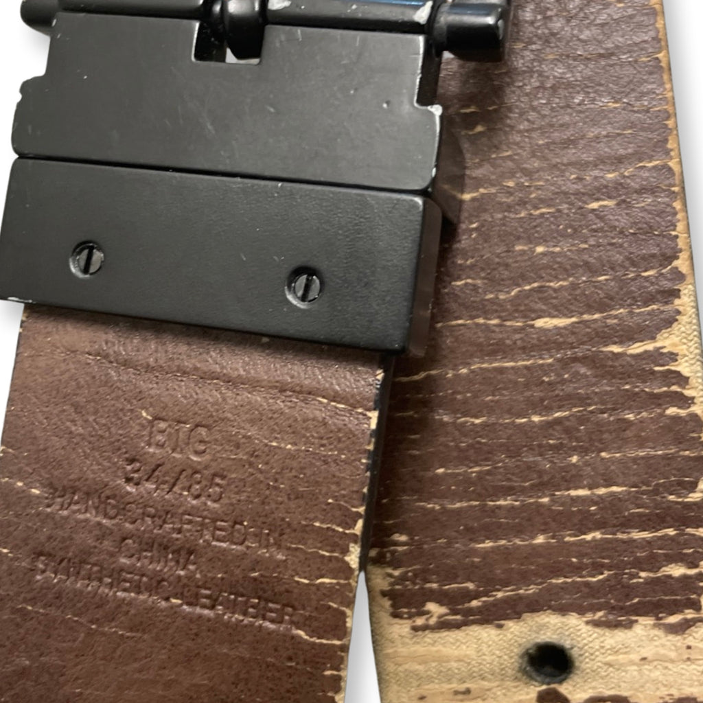 Rubynee Vintage y2k mens leather brown belt