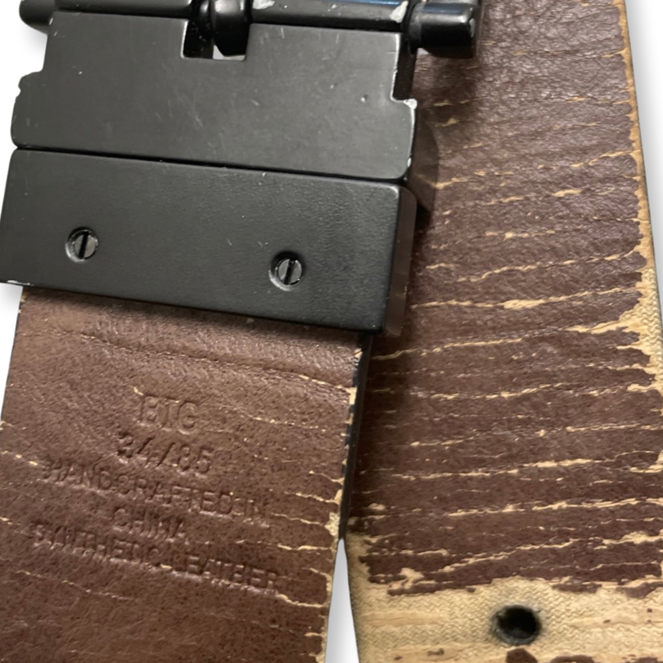 Rubynee Vintage y2k mens leather brown belt