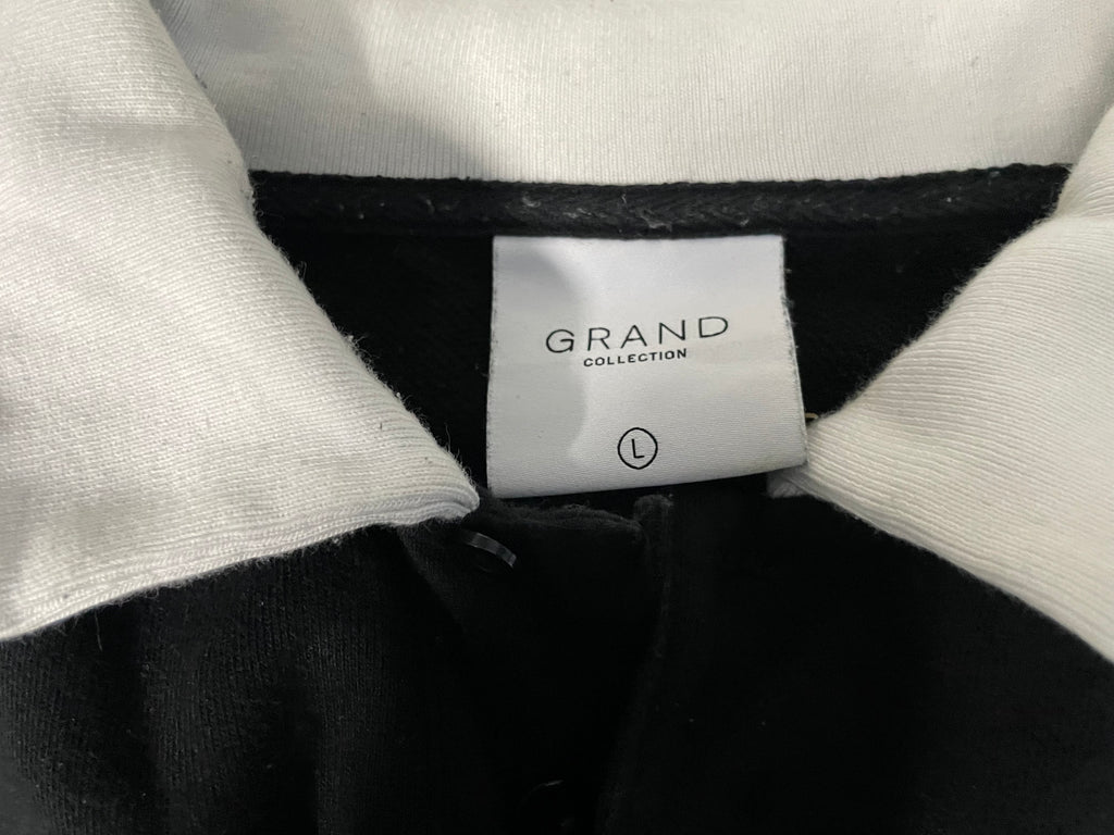 Grand rugby extra heavy thick navy mens polo in size L |SKU 4234