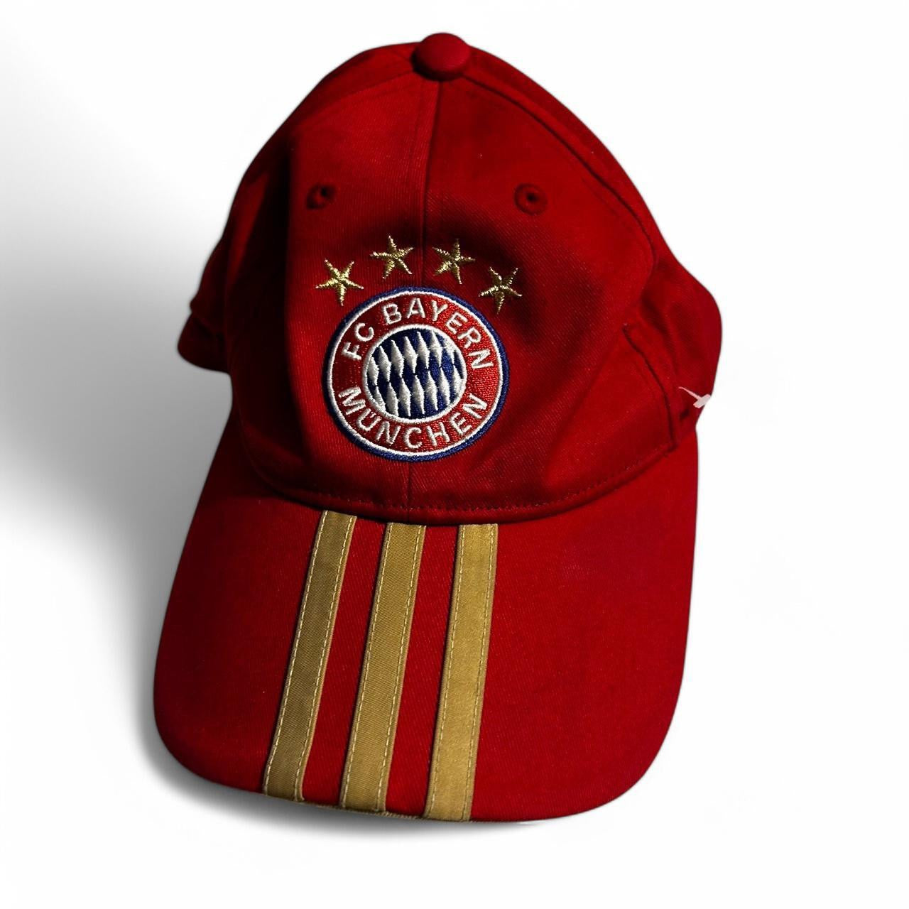 FC Bayern Munich embroidered logo red and gold cap #MunichFootball FC Bayern Munchen Germany Hat Cap Strap Back Red Soccer Adidas Football Futbol sku 6790