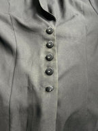 Women's Statement Black Finest Blazer Dress UK 16 Long Sleeve Button Up Dress Jacket L44 W21