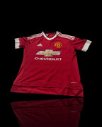 Adidas Manchester United 2015-2016 Home Shirt Red Adizero Men's Small - SKU 4155