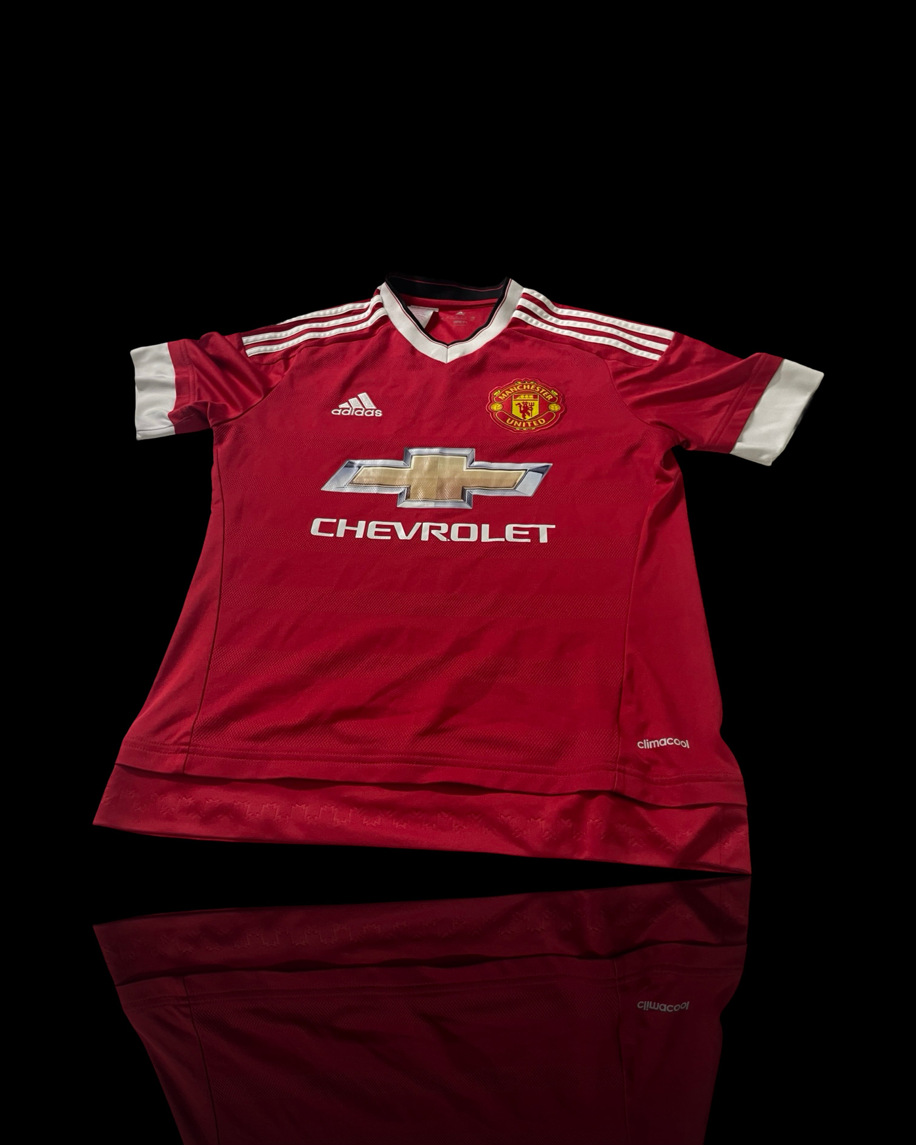 Adidas Manchester United 2015-2016 Home Shirt Red Adizero Men's Small - SKU 4155
