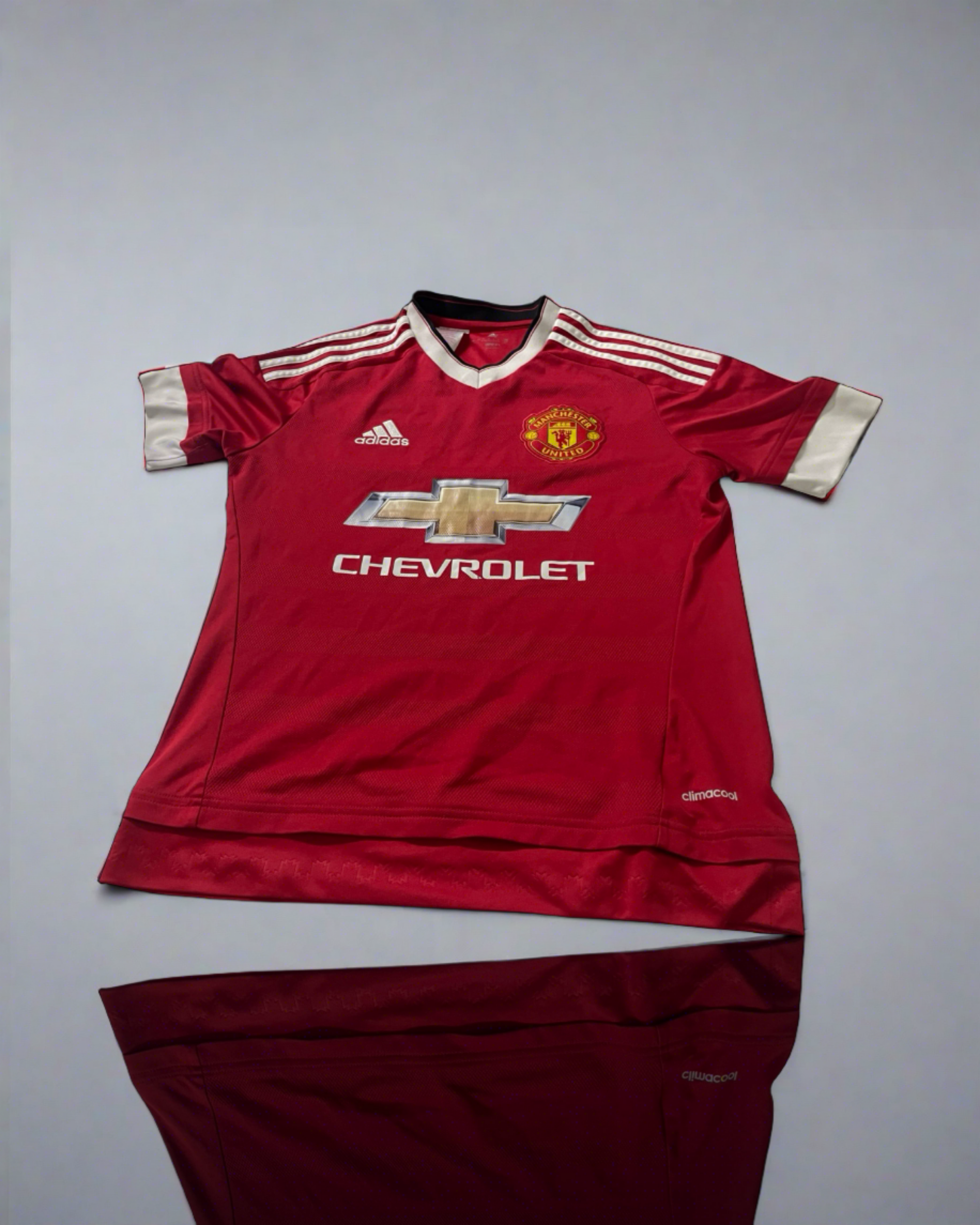 Adidas Manchester United 2015-2016 Home Shirt Red Adizero Men's Small - SKU 4155