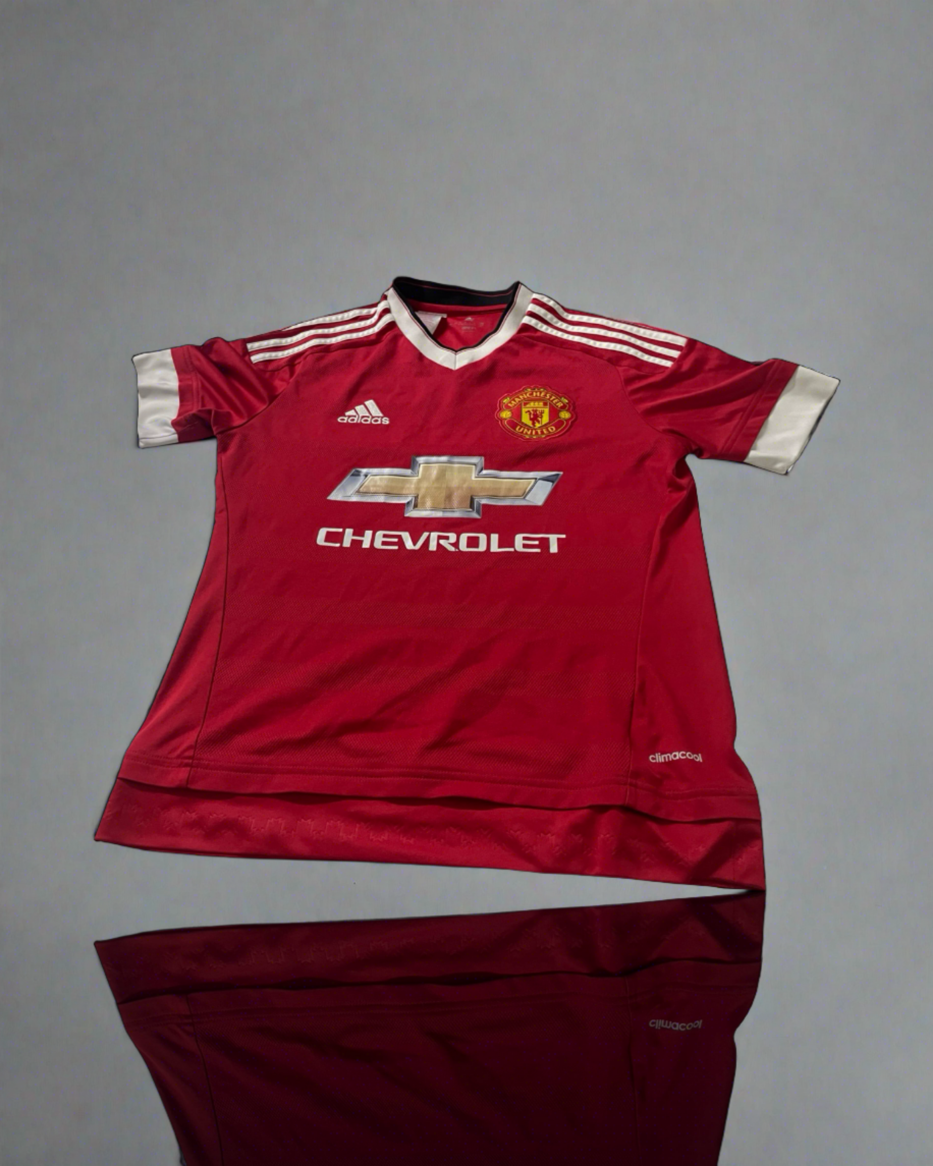 Adidas Manchester United 2015-2016 Home Shirt Red Adizero Men's Small - SKU 4155
