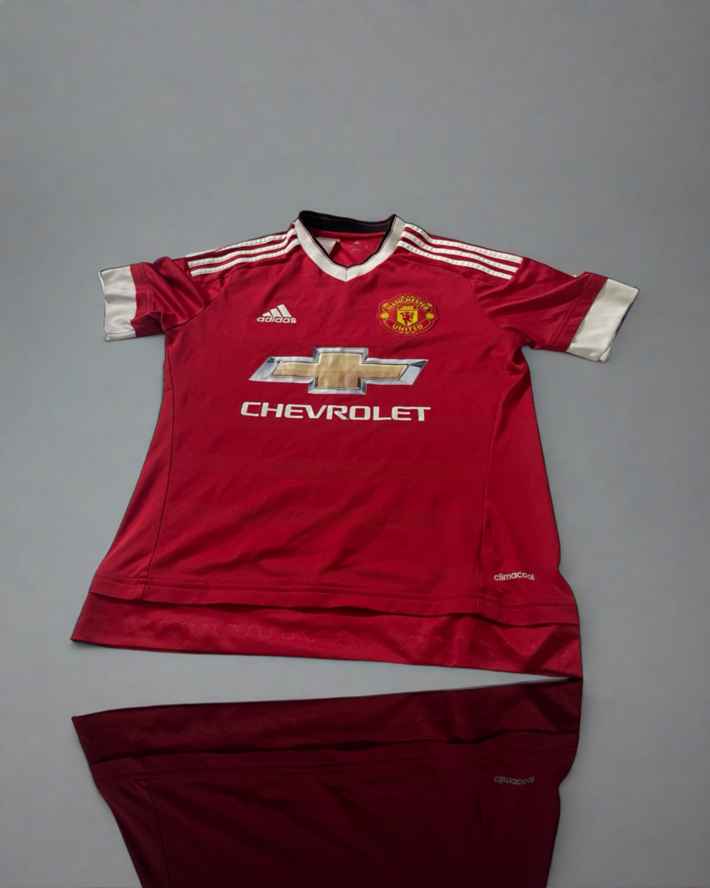 Adidas Manchester United 2015-2016 Home Shirt Red Adizero Men's Small - SKU 4155