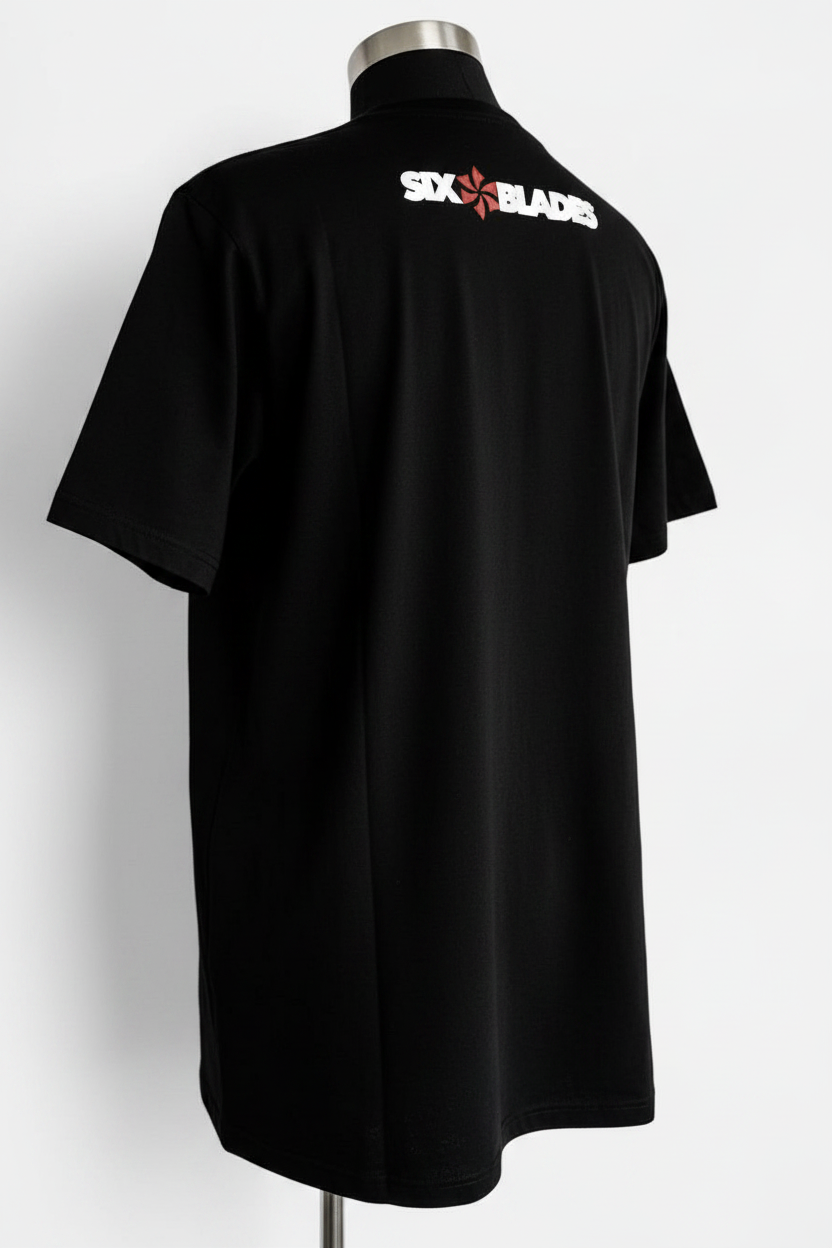 Black Art of Fight graphic t-shirt with French Guiana design #MMA collar to hem 31 pit to pit 23 sku 7057