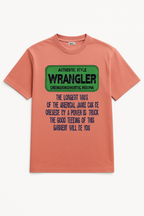 1990s Wrangler pink and green vintage t-shirt clothing in medium sku 7007