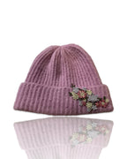 Vintage women Bijou Brigitte Pink knit beanie SKU 4294