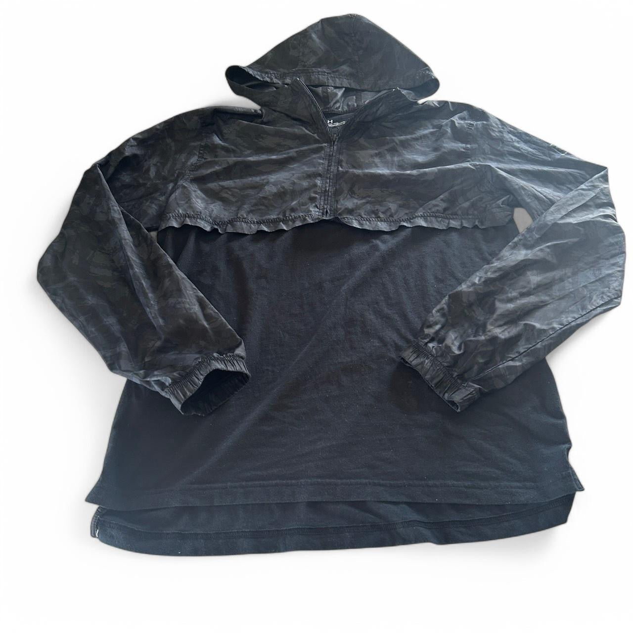 Under Armour Sportstyle Anorak Jacket Pullover Mens L Black 1311107 SkU 6854