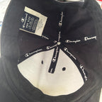 Black Champion cap with embroidered logo #streetwear sku 6823 
Champion SnapBack Hat Cap Script Spellout Logo Black 90s  SKU 6823