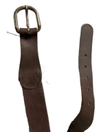 Vintage men's brown elastic braided belt| L35| SKU 4495