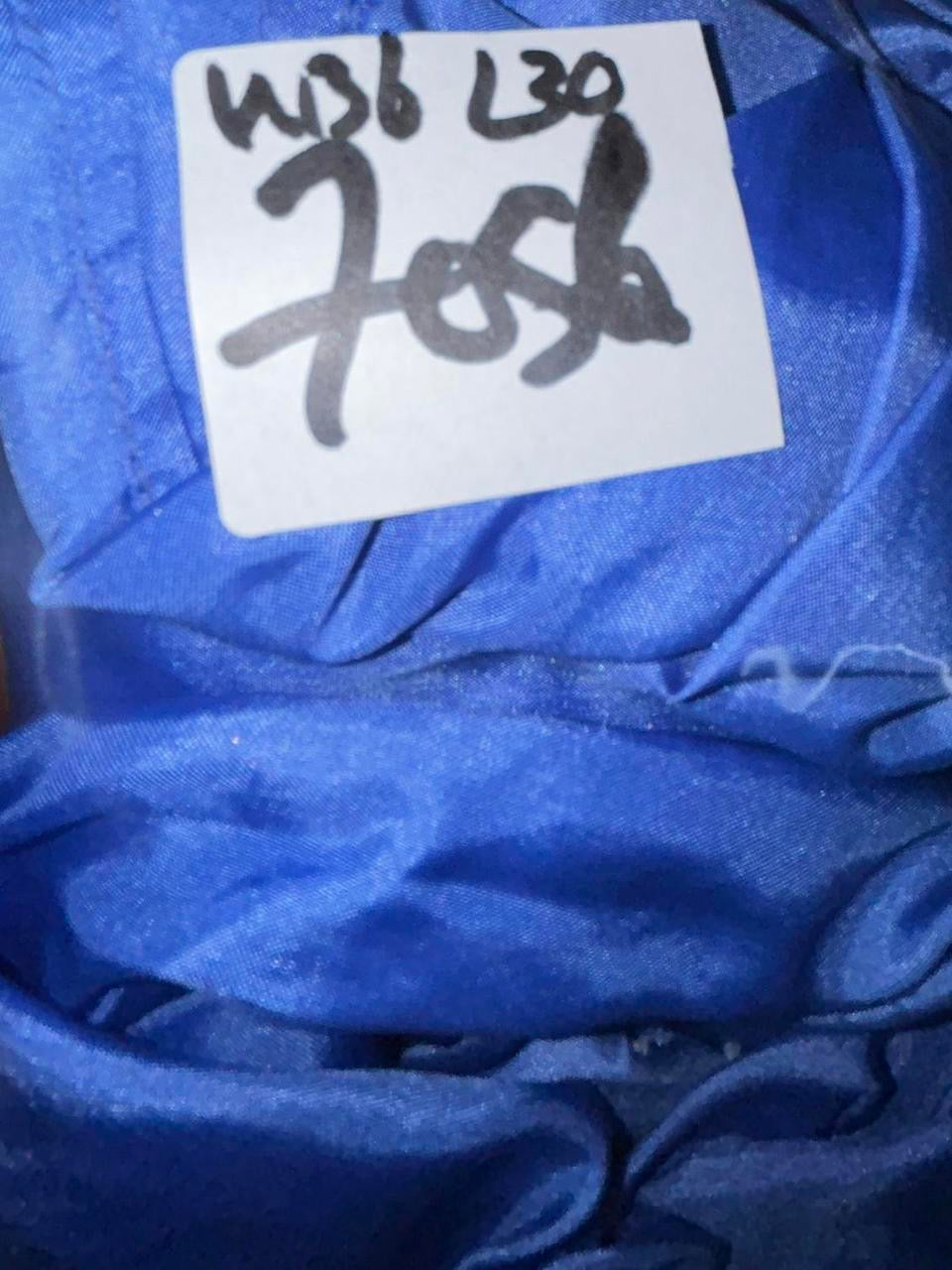 90s Blue vintage nylon sweatpants with elastic waistband, featuring a relaxed fit clothing in size medium Waist 36 length 30  sku 7056