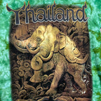 Rare Vintage Thai Tie-Dye Elephant T-Shirt - Size M, L25 W19, SKU 6903