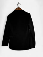 Women’s soft material Black Piazza Italia blazer #blazer in size L/Xl collar to hem 28 pit to pit 18 SKU 7037