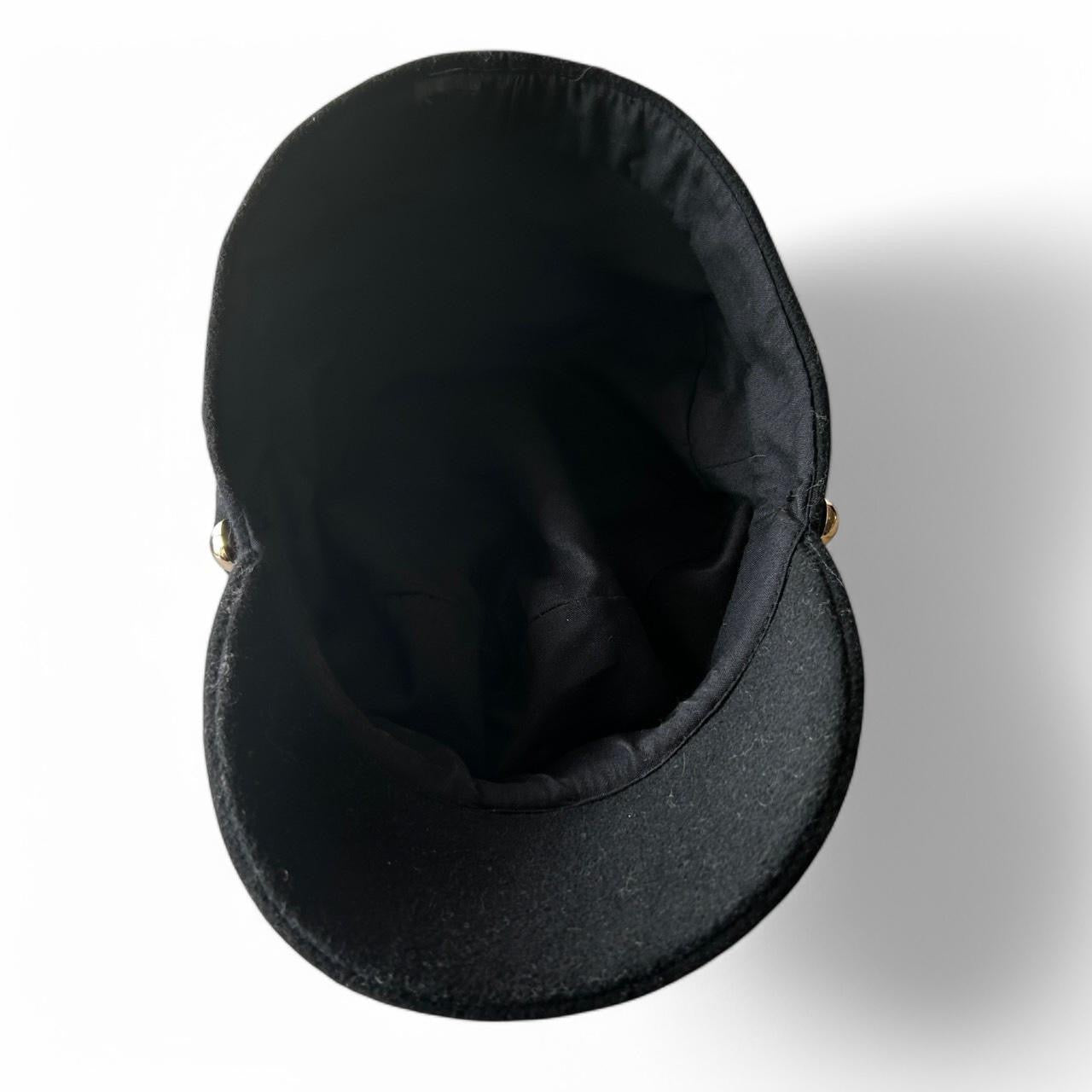 Black cotton and wool cap with braided detail #indie #grunge sku 6807