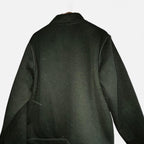 Double extra large Green fleece-lined zip-up jacket with pockets #outdoorjacket collar to hem 32 pit to pit 25 ski 7071